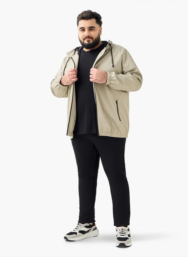 ماكسيم Men Regular Fit Hooded Longline Jacket